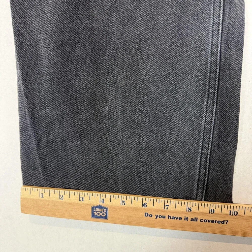 Reformation Jeans Womens‎ 30 Black Straight High Rise Relaxed Distressed Raw Hem